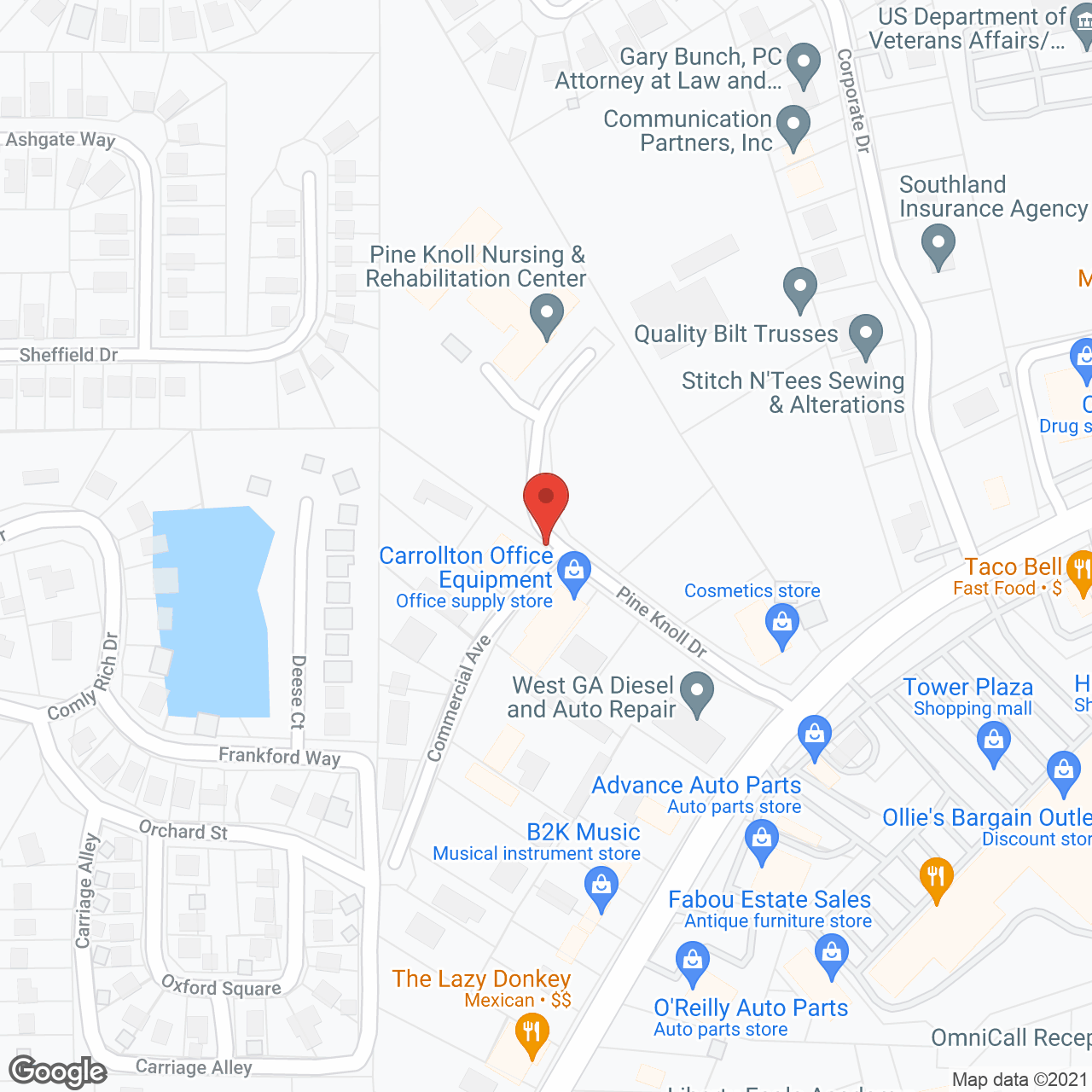 Pine Knoll Nursing & Rehab Ctr in google map