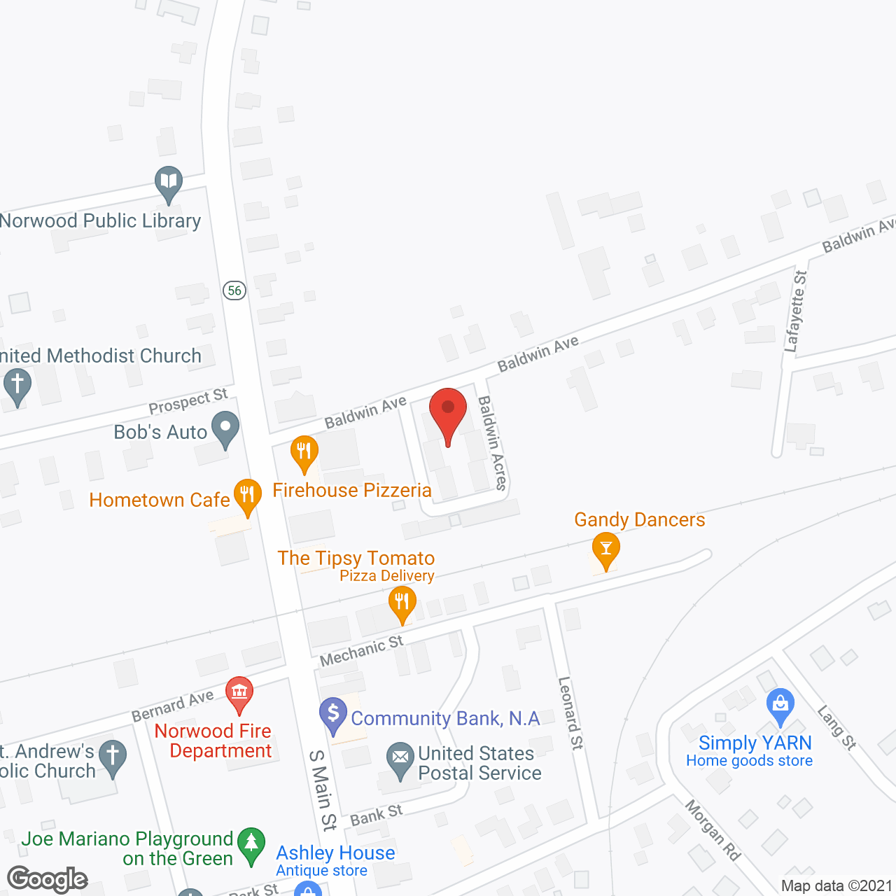 Baldwin Acres Inc in google map