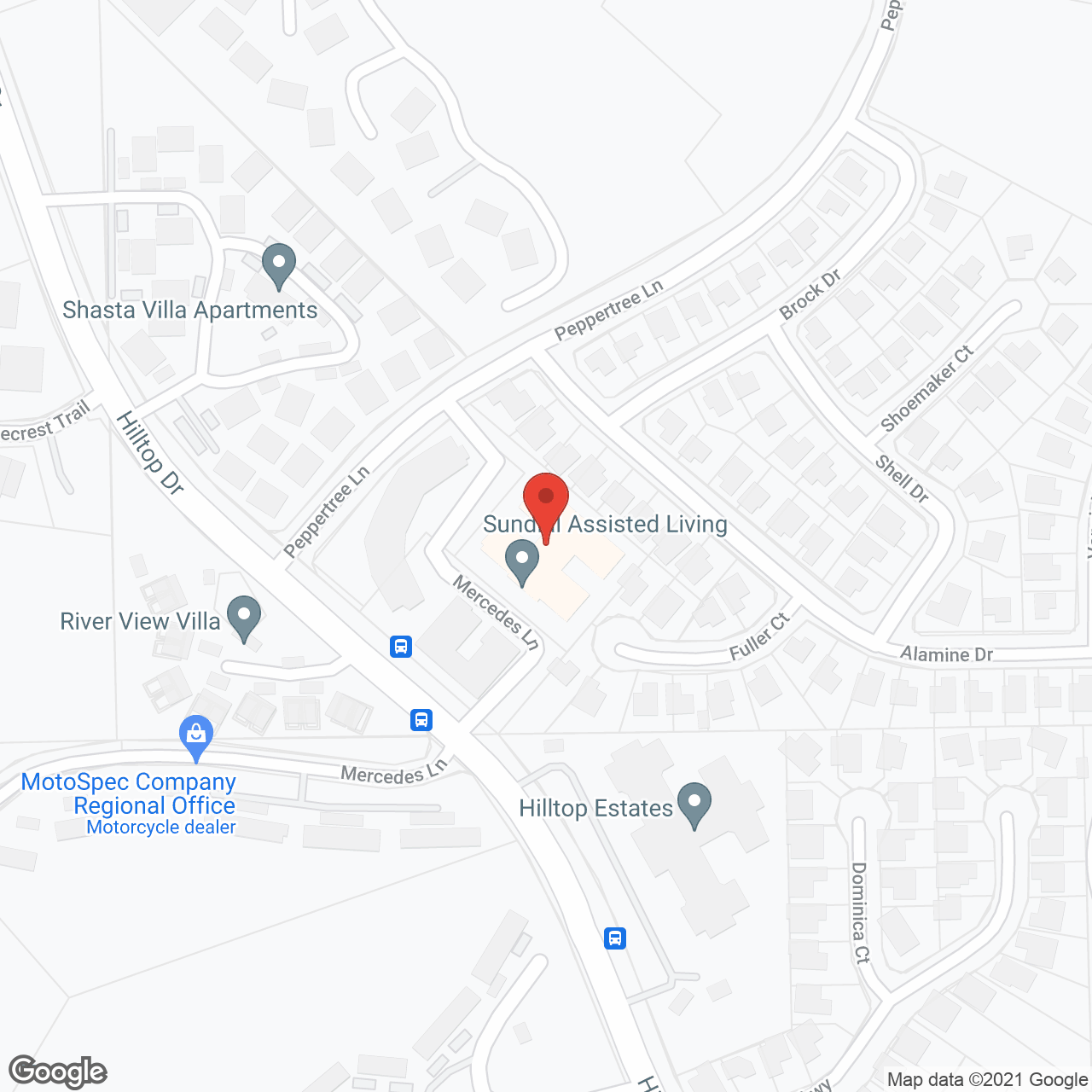 Sundial Assisted Living in google map