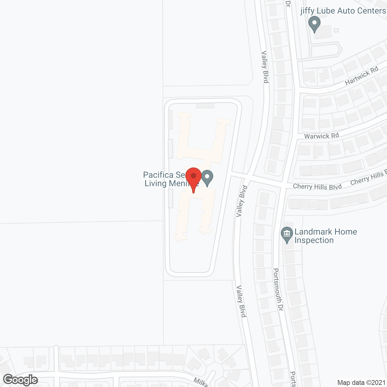 Pacifica Senior Living Menifee in google map