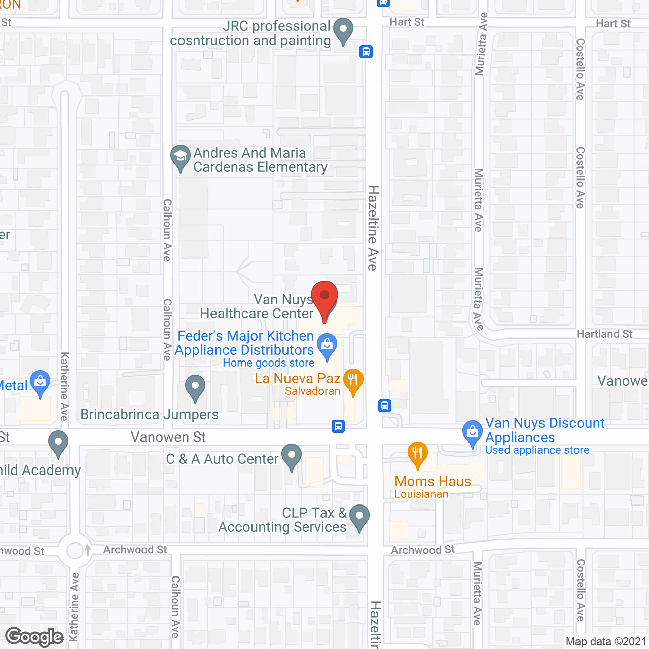 Van Nuys Health Care Care in google map