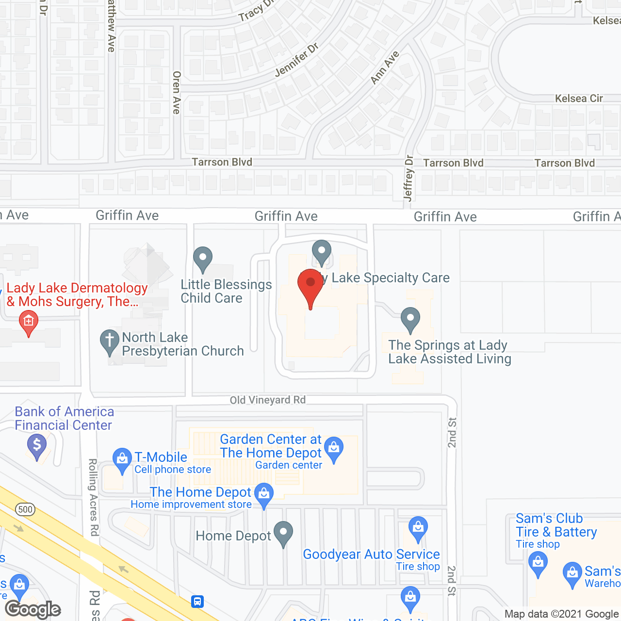 Lady Lake Specialty Care in google map